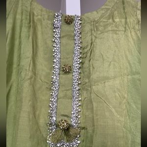 Pakistani green kurta with pants